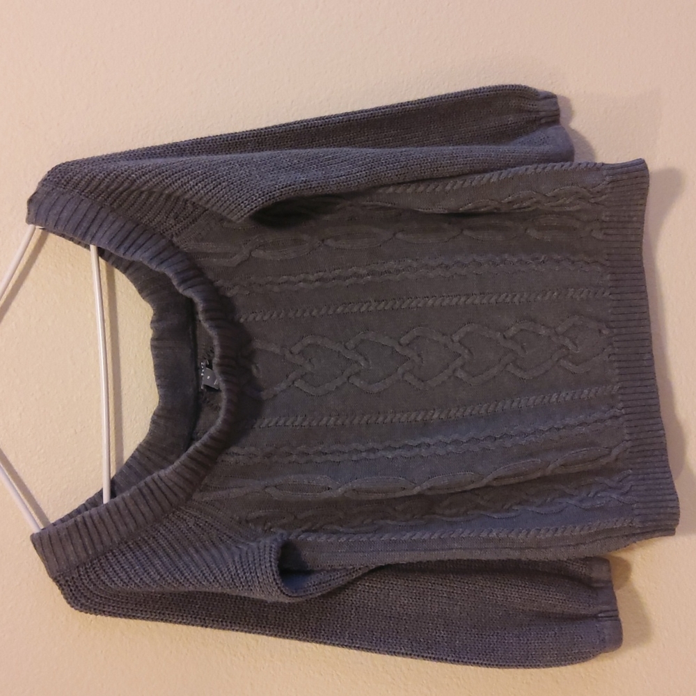 Sweater off the shoulder or half shoulder look